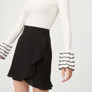 Club Monaco Suzillie Ruffle Skirt in Black